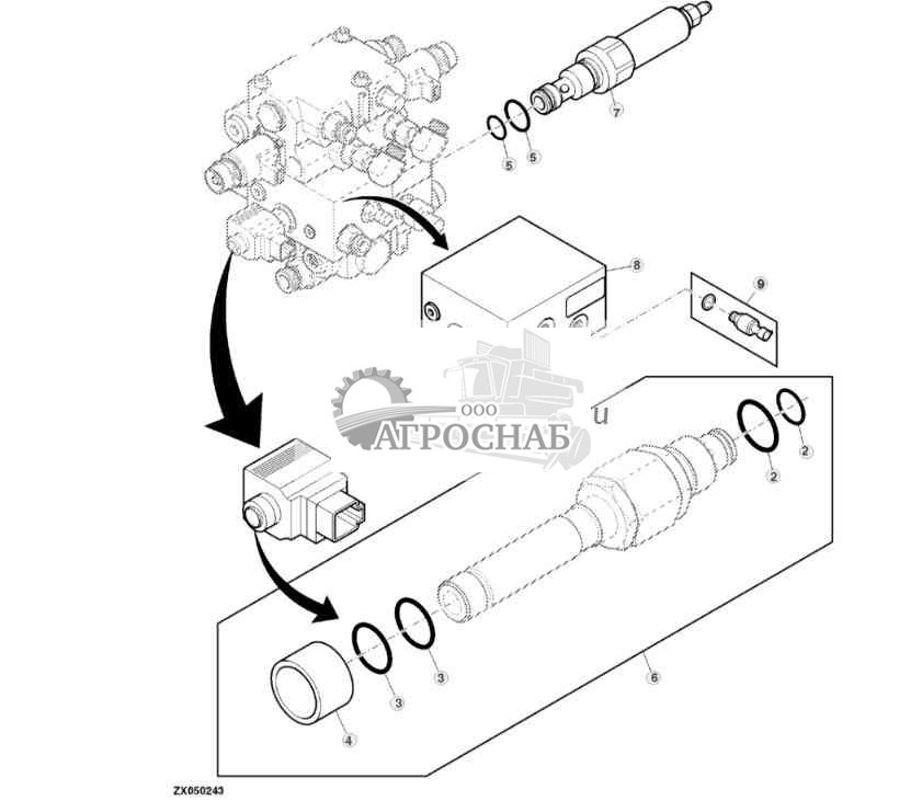 Exploded View Of HHC Valve With Lateral Tilt 